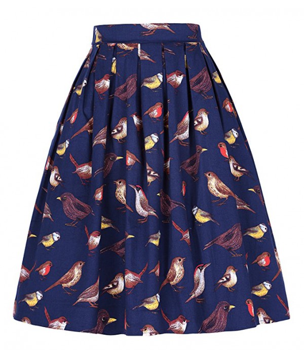 Women Pleated Vintage Skirts F...